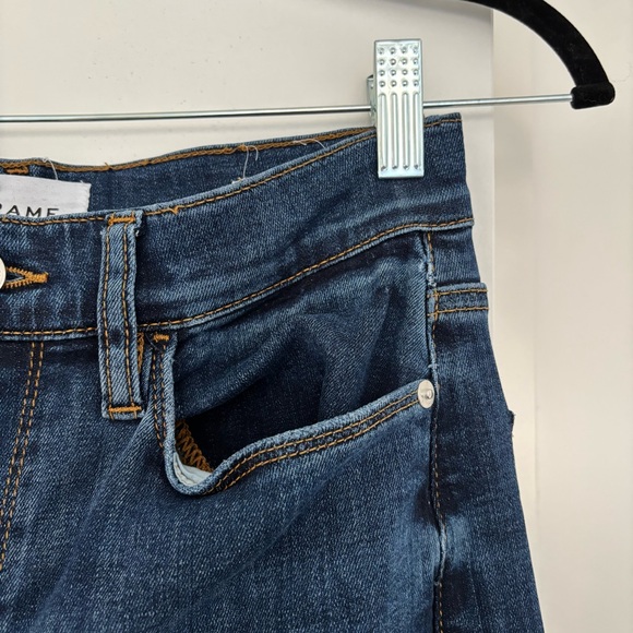 Frame The Palazzo Jeans Long Flare Denim Dark Blue Wash Size 27 - Picture 6 of 8